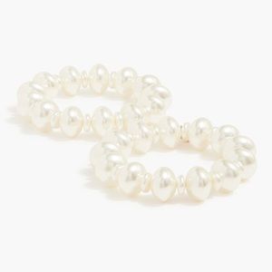 NWT J.Crew Pearl Stretch Bracelets Set-Of-Two